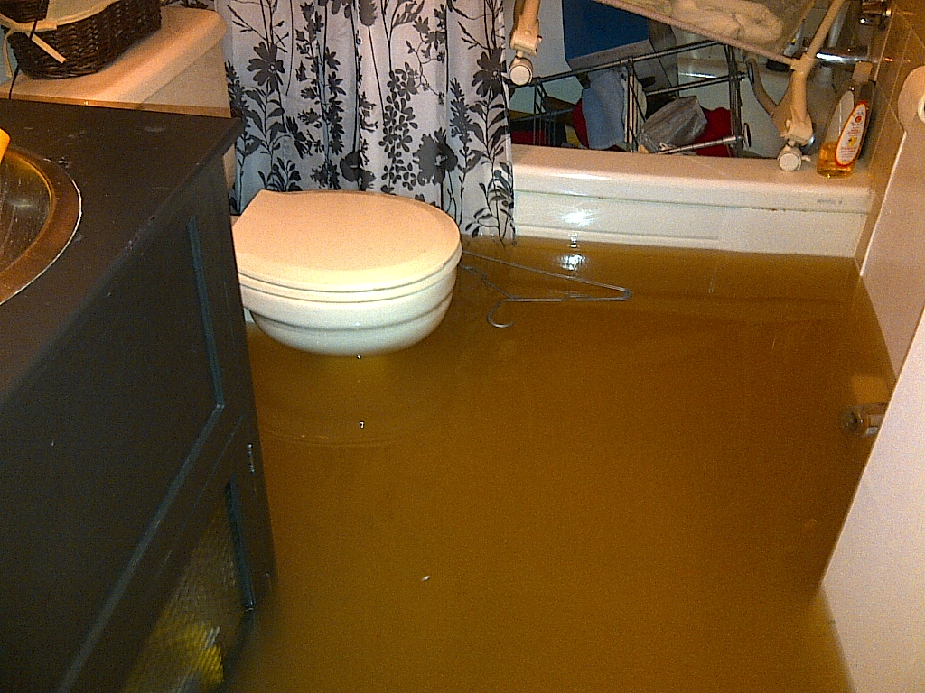 Basement flooding due to sewage backup