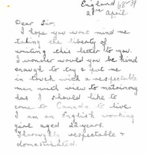handwritten letter