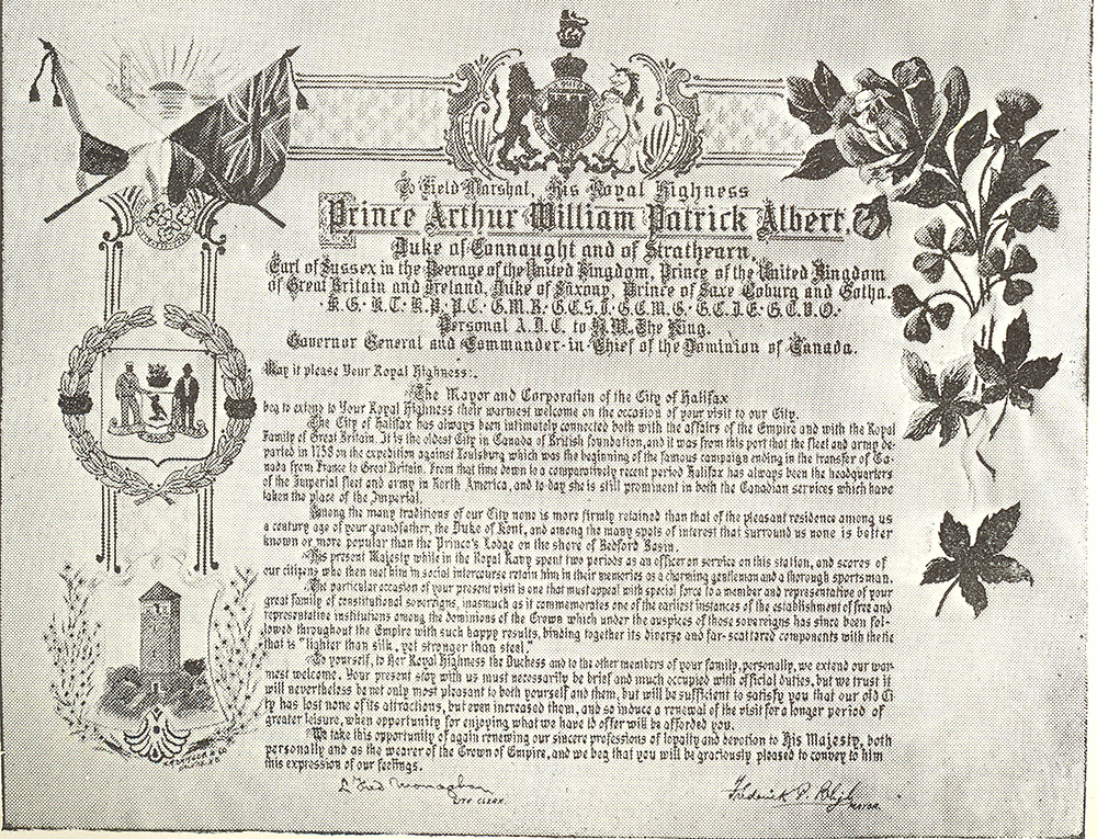 Black & white illustrated copy of the speech