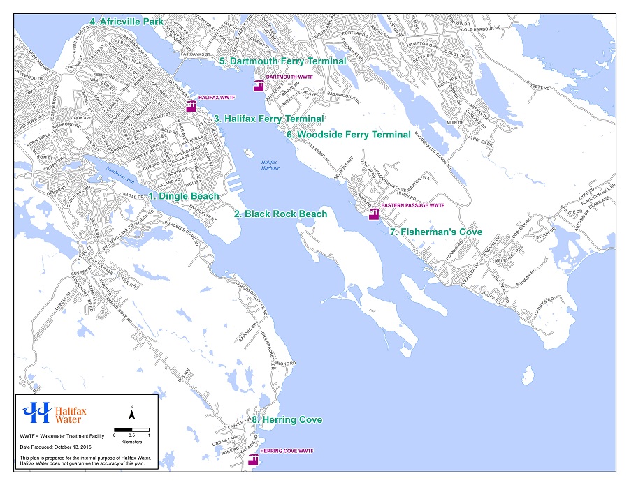 Seasonal Disinifection sampling sites