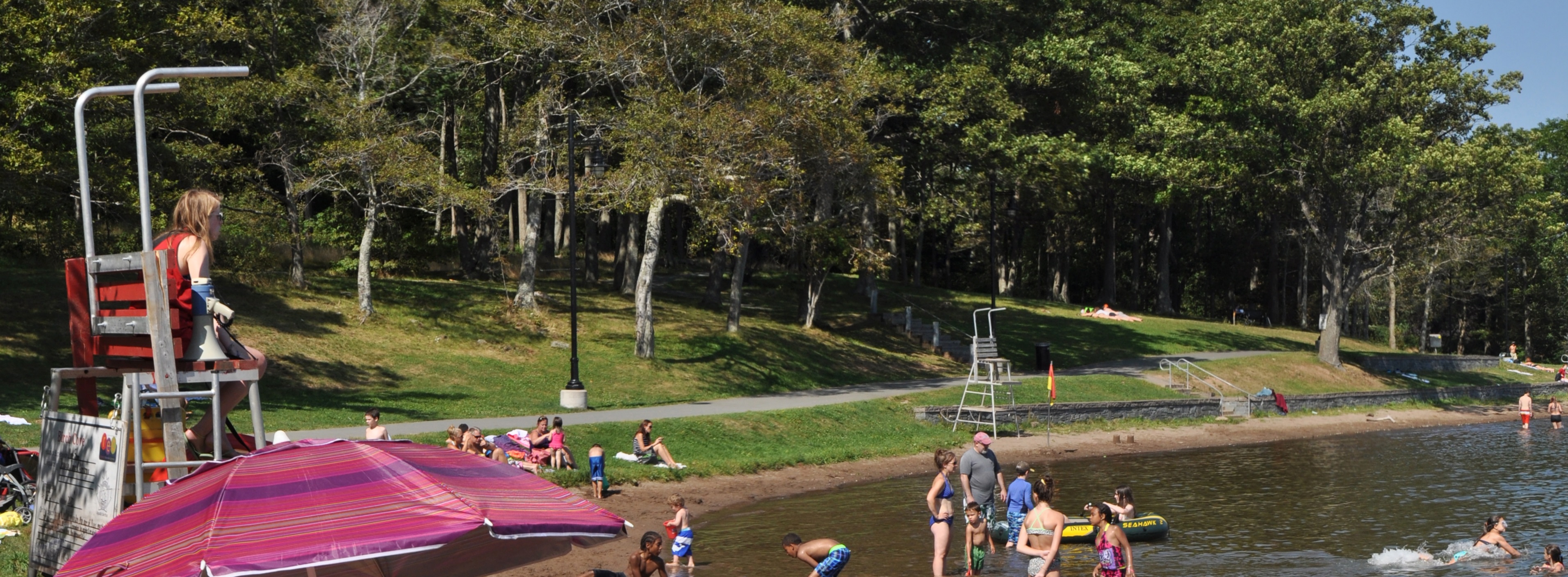 Swimming at our many supervised beaches in the municipality