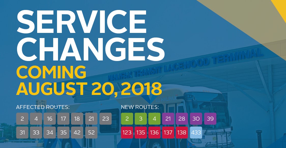 Service Changes coming August 20 - diagram of upcoming changes to service routes