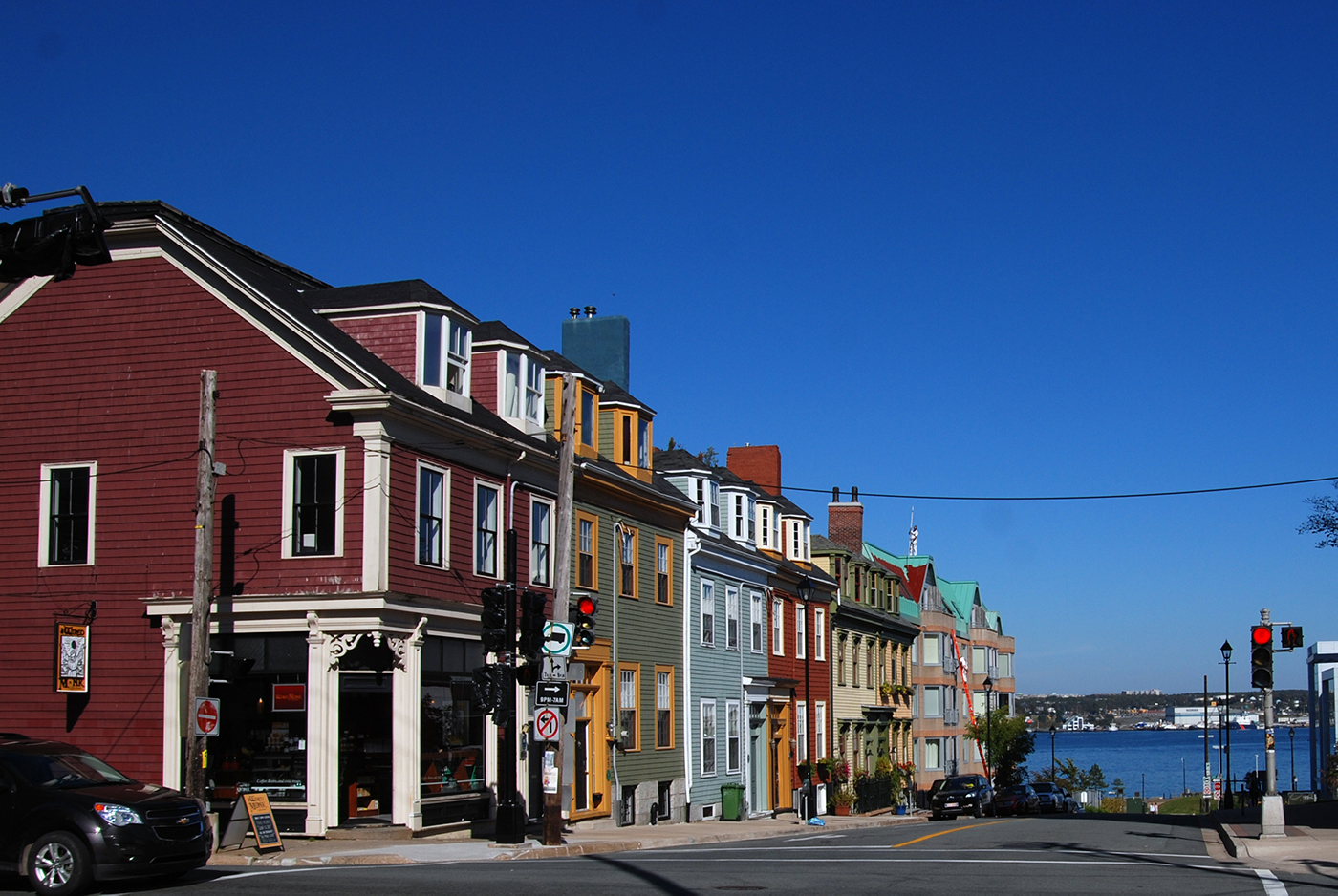 A photo of heritage properties in downtown Halifax