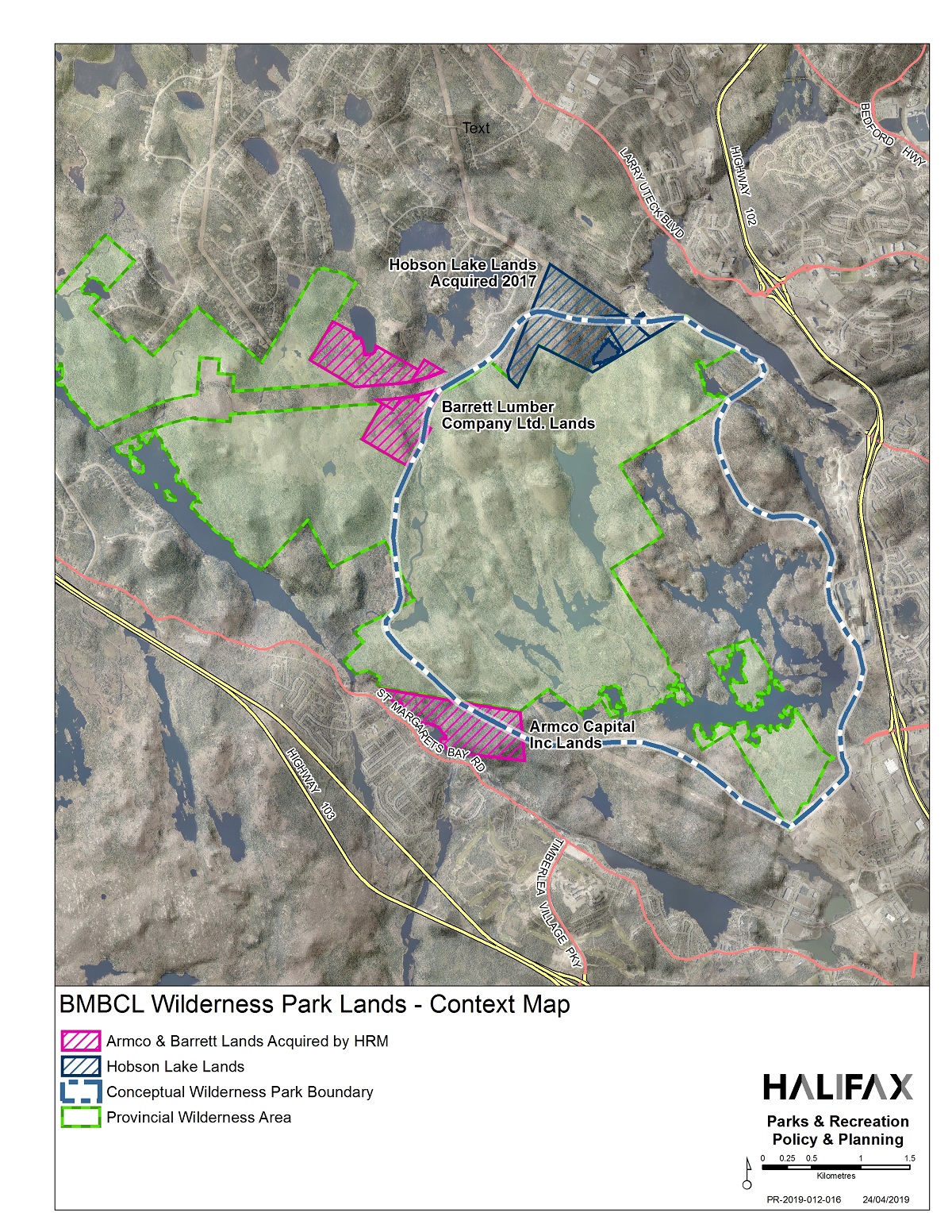 Map of Blue Mountain Birch Cove Lakes Wilderness Park