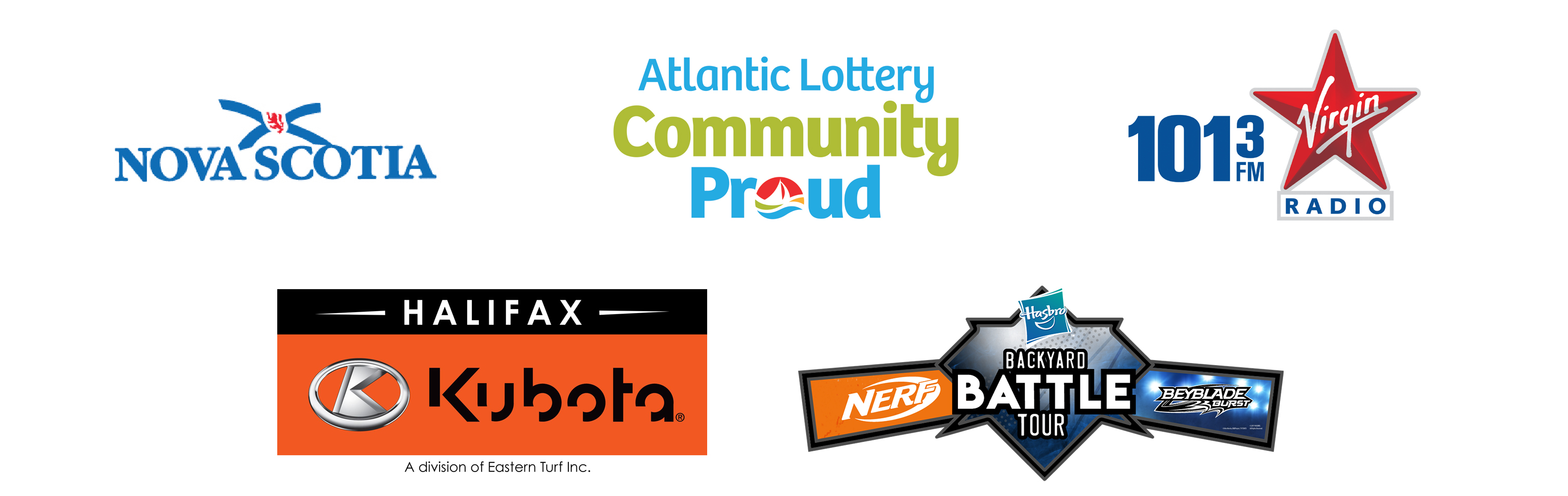 Sponsor logos for 2019 Clam Harbour sandcastle competition