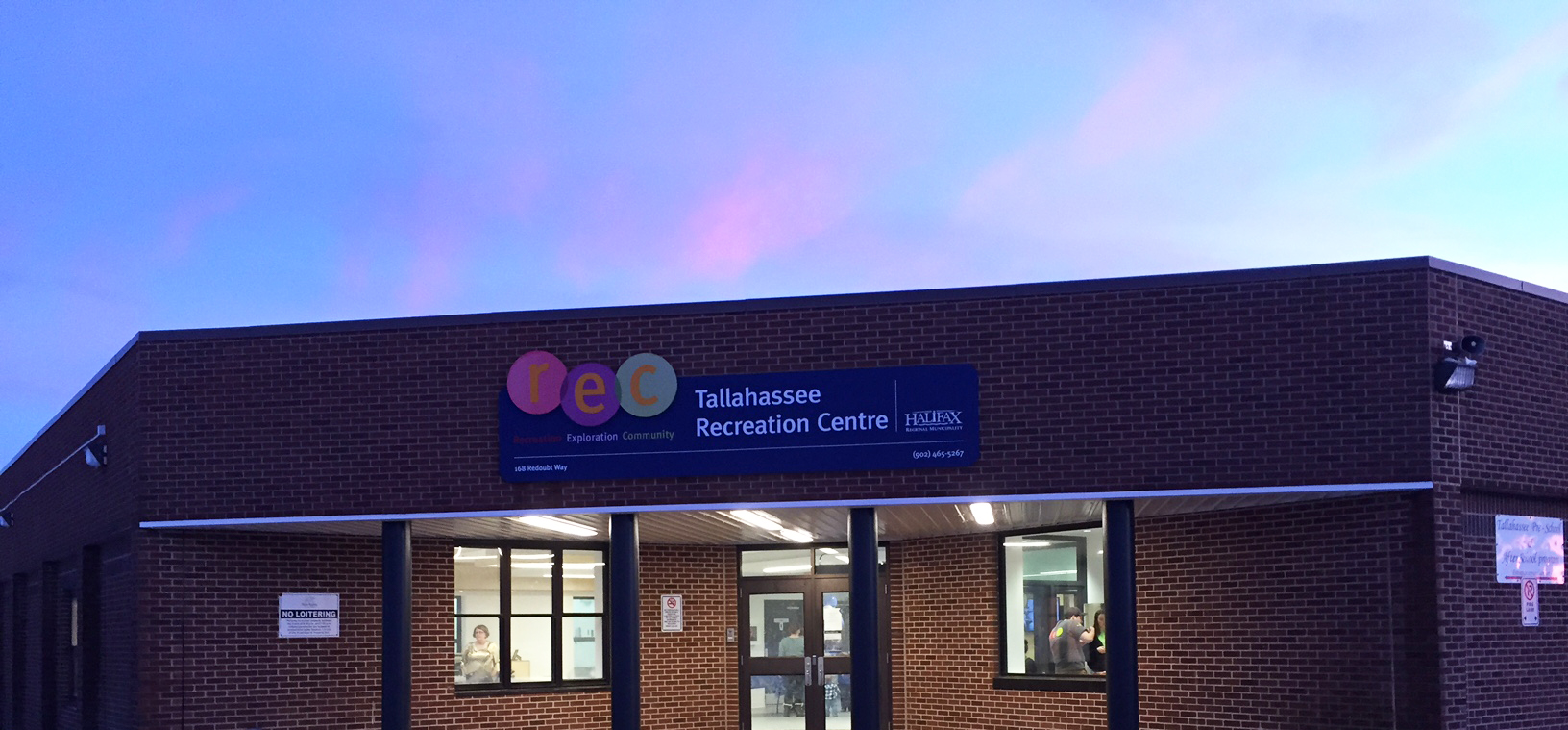An exterior photo of the Tallahassee Community Recreation Centre
