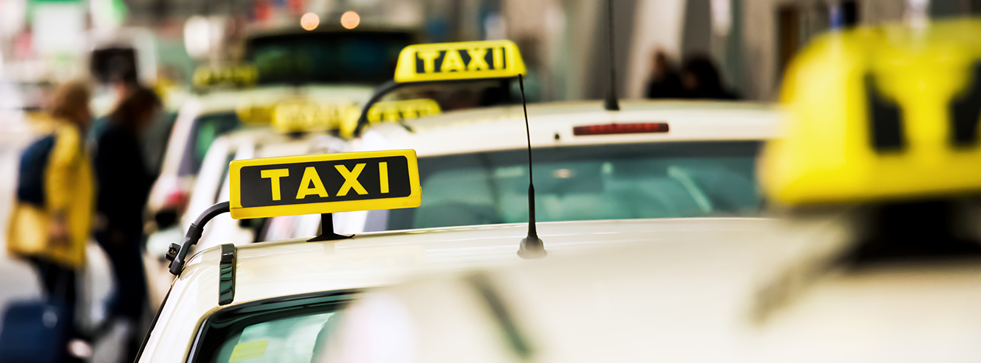 A photo of taxi lights