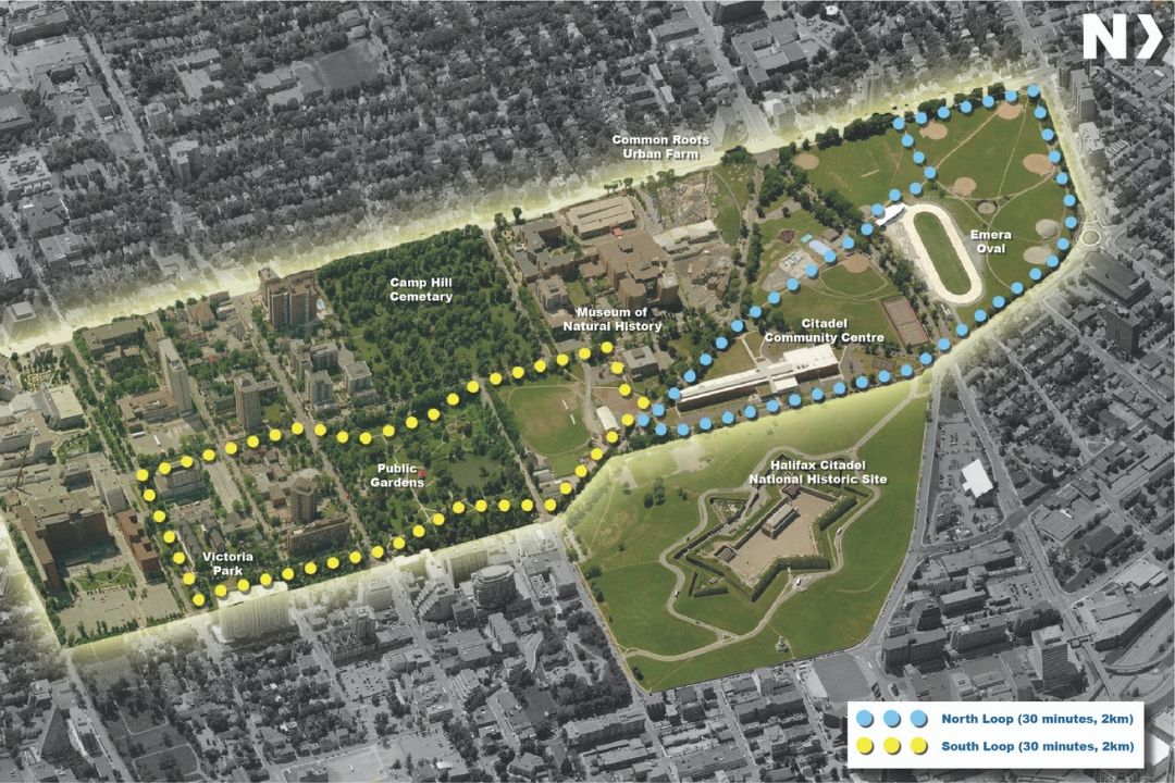 map of common link walking trail