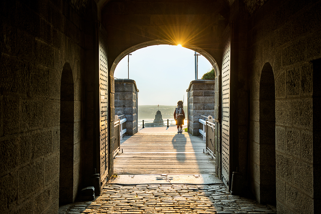 A photo of the gates of Citadel Hill