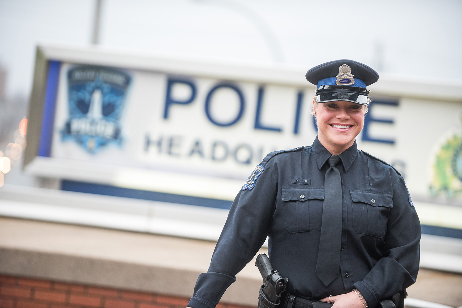 A photo of a female police officer