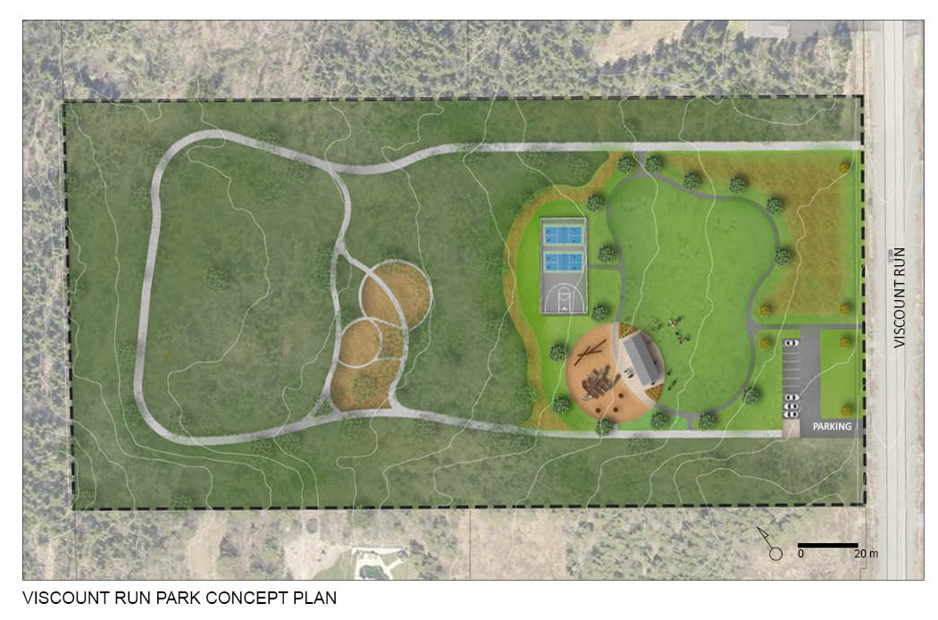Conceptual drawing for Viscount Run park