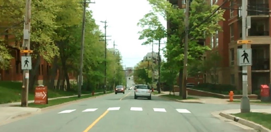 Photograph of Rectangular Rapid Flashing Beacons (RRFB)