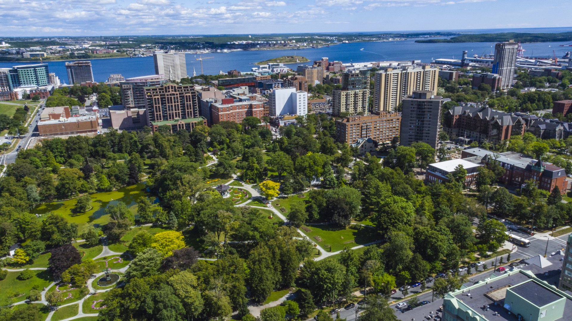 Aerial photo of downtown Halifax