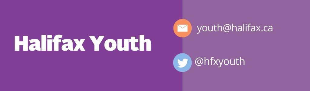 an image with the youth twitter information @hfxyouth