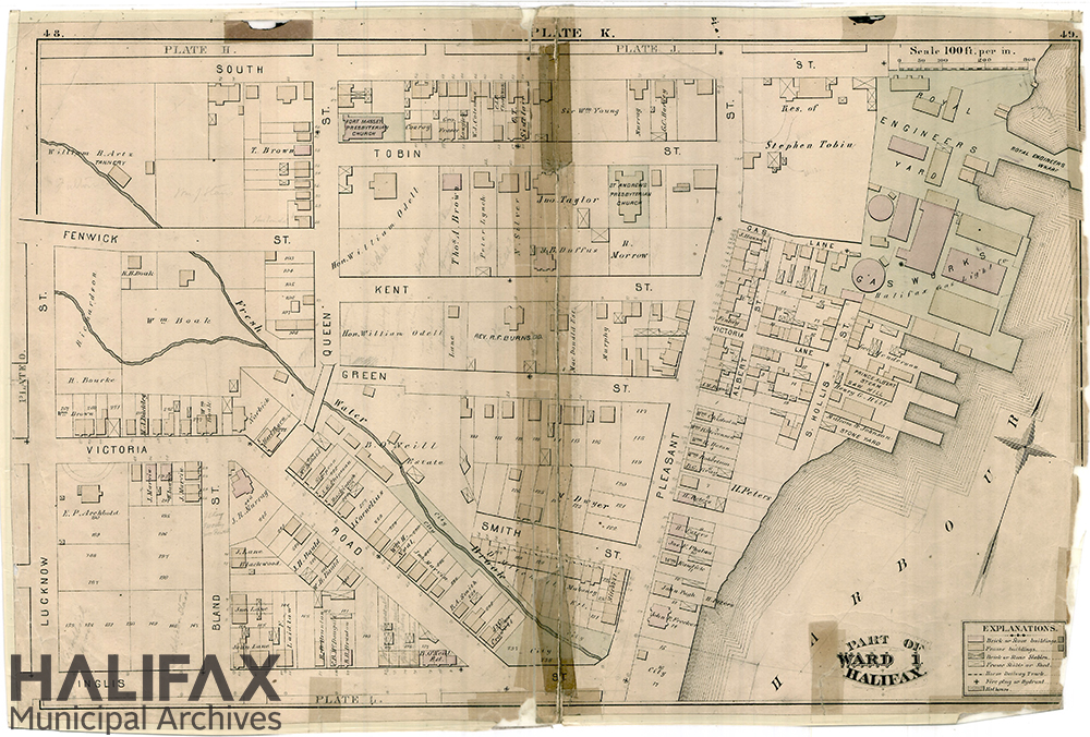 Colour image of a map