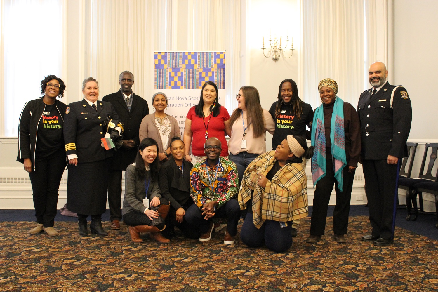 Diversity and Inclusion Office staff and other municipal staff at an African Heritage Month event