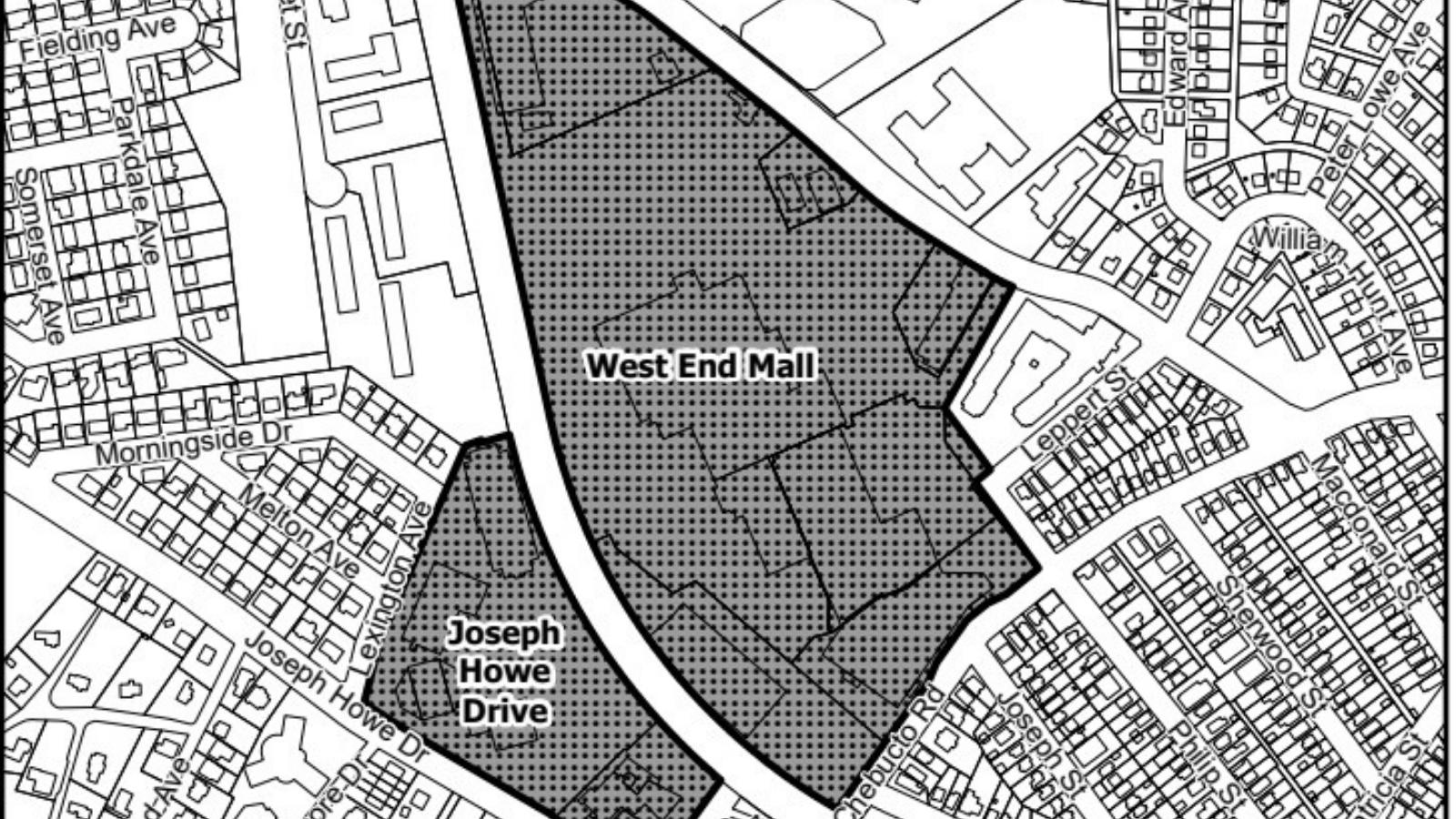 A sketch of the West End Mall Future Growth Node.