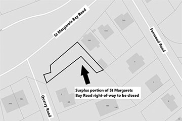 St. Margarets Bay Road sketch of section closing