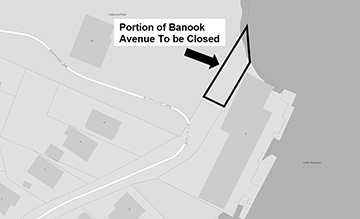 Banook Avenue sketch of section closing