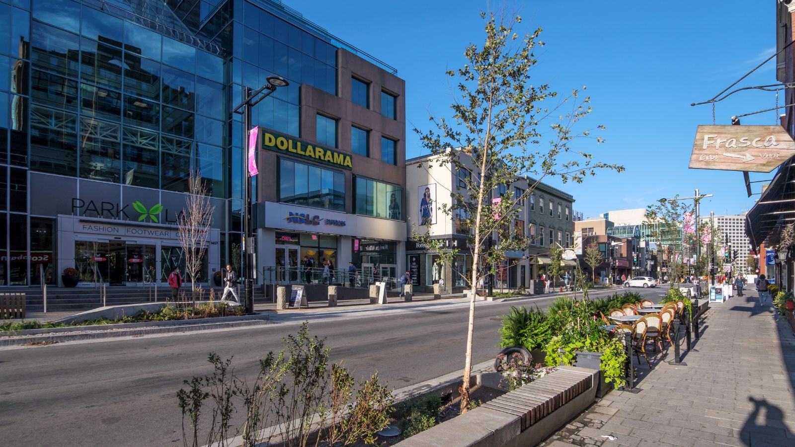 updated sidewalk area on Spring Garden Road