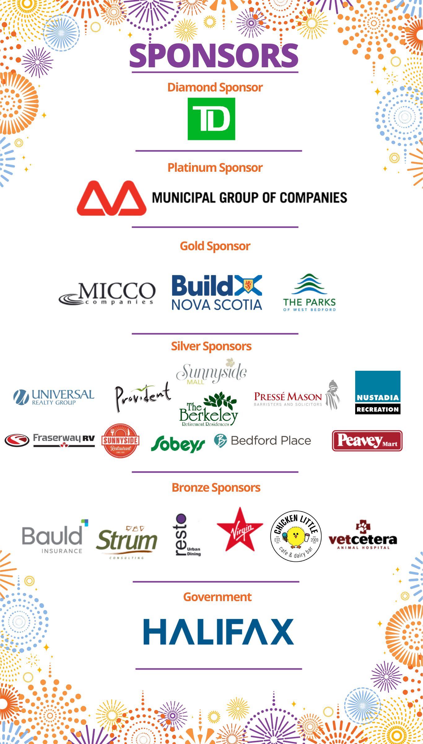 List of 2023 Bedford Days Sponsors