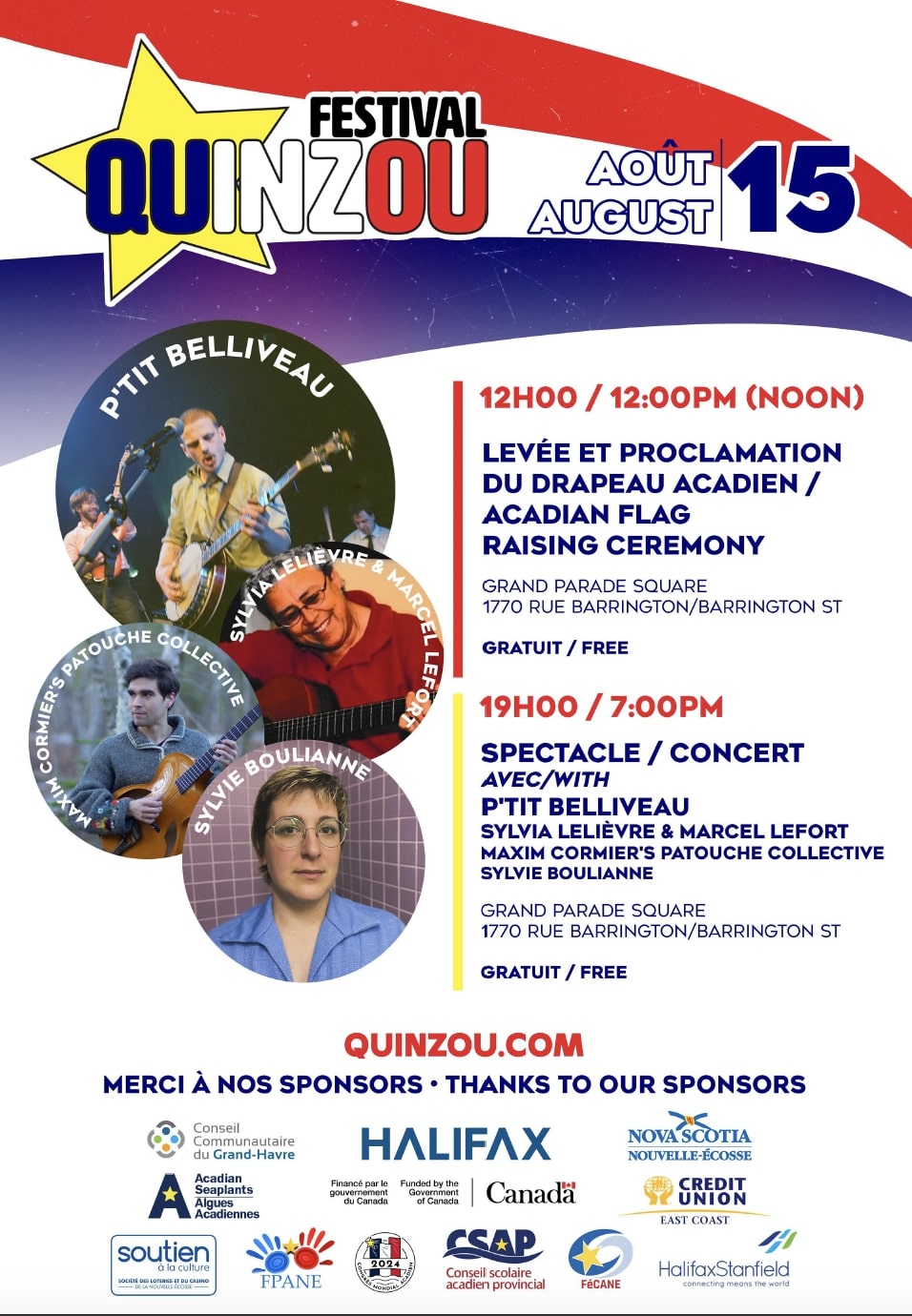 Program of the Quinzou Festival 2023 in Halifax