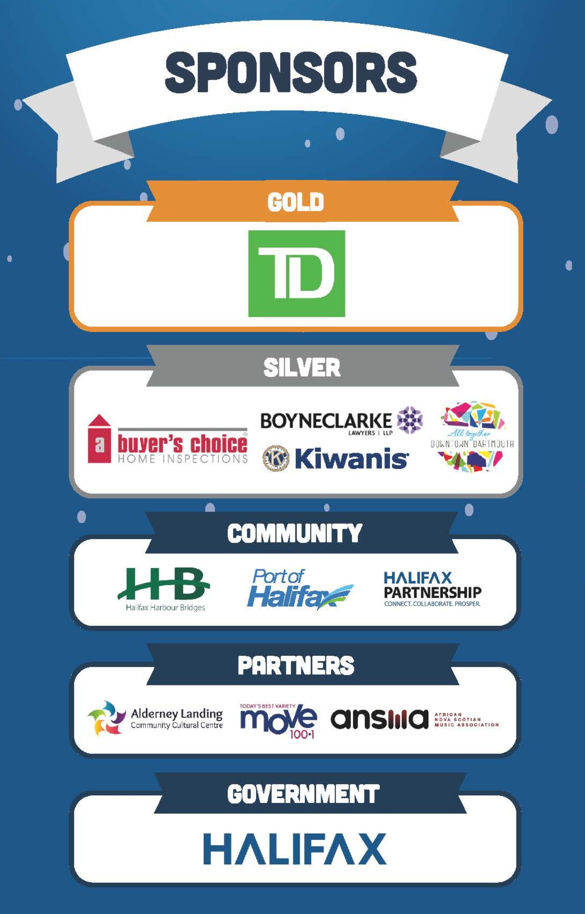 2023 Sponsors list with logos for each organization