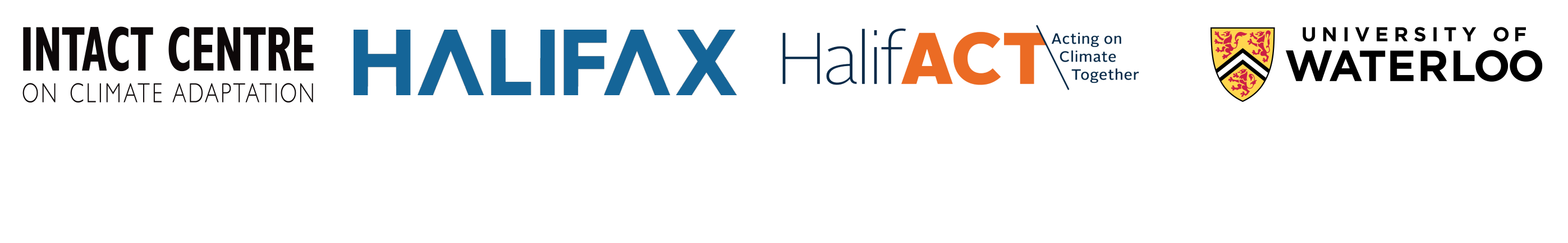 Logos for Intact, Halifax, HalifACT and University of Waterloo