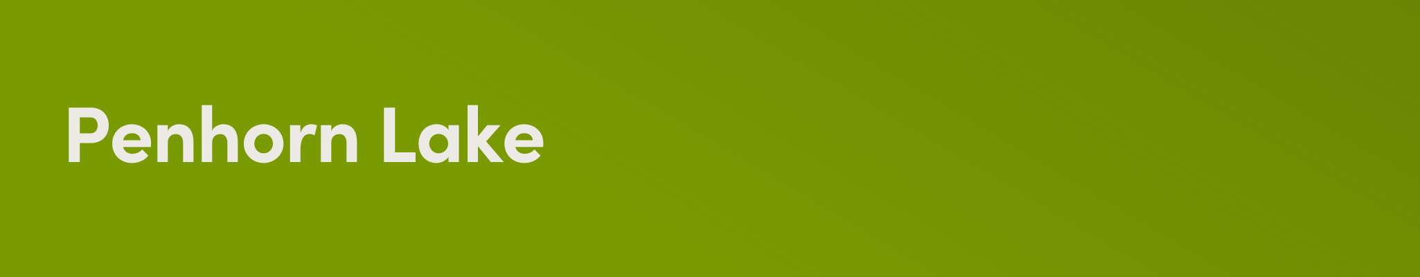 Mid-green banner with the words Penhorn Lake in white font