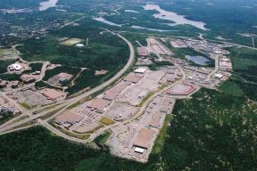 An aerial view of Bayers Lake