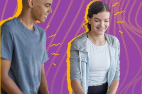 two youth are playing a game