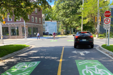 Intersection of Allan Street, Oxford Street and Oak Street in Halifax, Nova Scotia. 