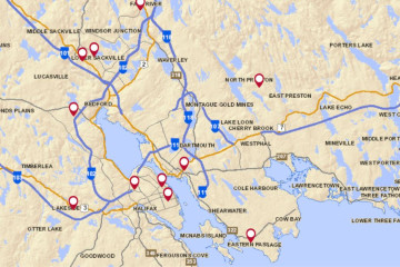 A map of Halifax and area